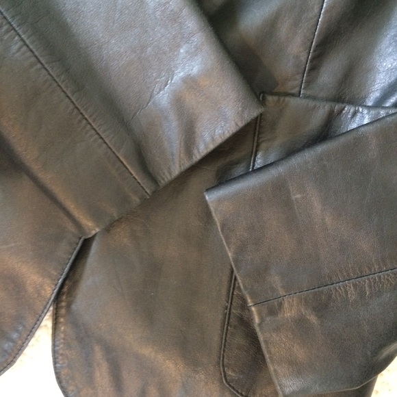 sale Express black gen leather jacket sz5/6 - Picture 7 of 8
